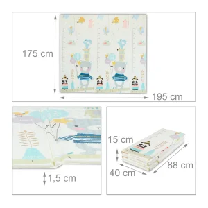 Relaxdays Spielmatte “Tiere” In Bunt – (B)195 X (T)175 Cm 16