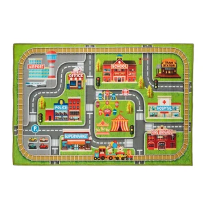 Relaxdays Spielteppich Straße In Mehfarbig – (B)150 X (T)100 Cm 24