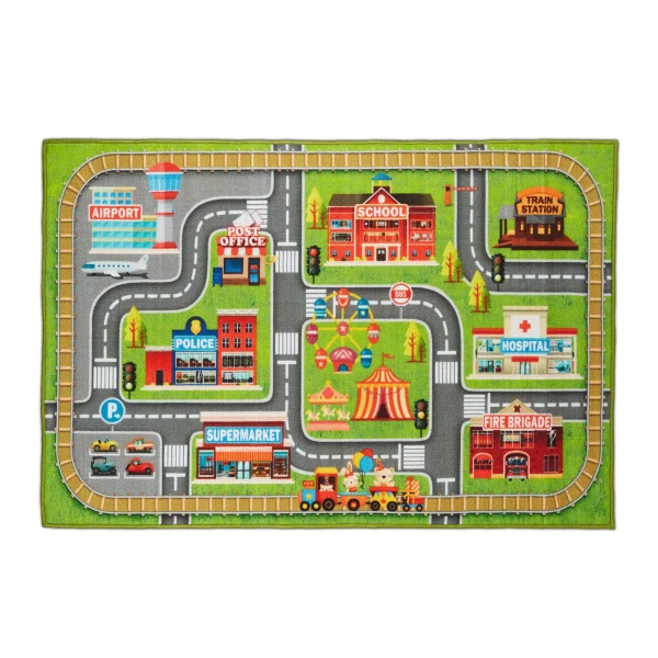 Relaxdays Spielteppich Straße In Mehfarbig – (B)150 X (T)100 Cm 9