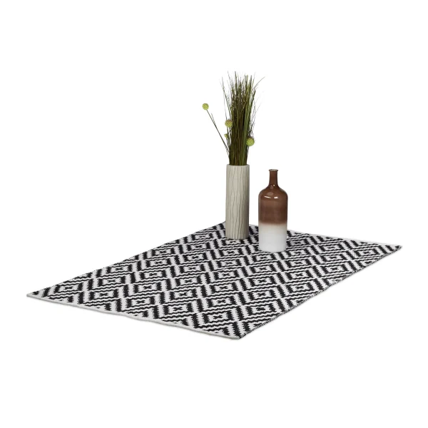 Relaxdays Teppich In Schwarz/Weiß – (L)180 X (B)120 Cm 9