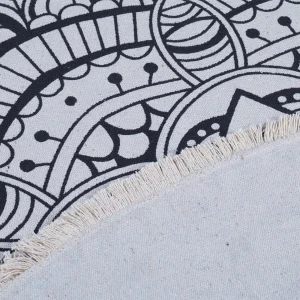 Relaxdays Teppich “Mandala” In Creme/ Schwarz – Ø 120 Cm 22
