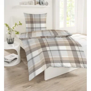 Schiesser Feinbiber-Bettwäsche-Set “Fenne” In Beige/ Grau 6