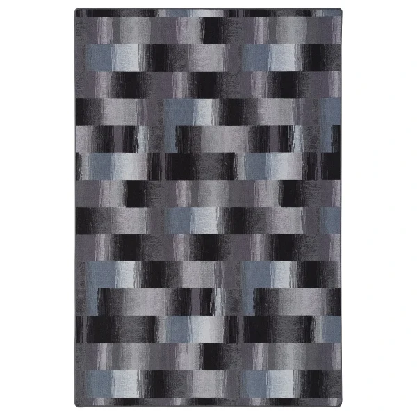 Snapstyle Designer Velour Teppich Mystic Karo In Blau Grau 1