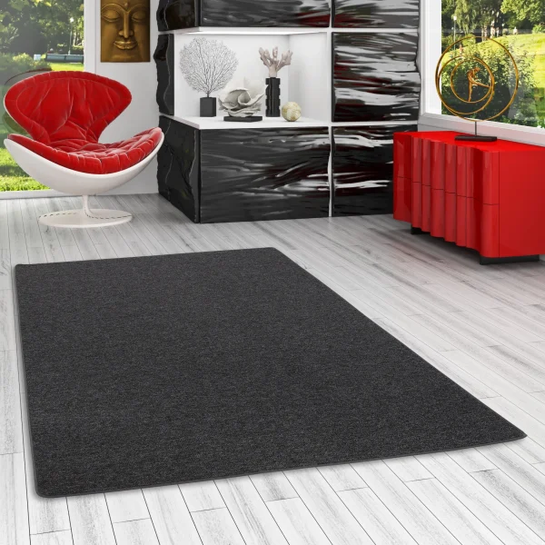 Snapstyle Feinschlingen Velour Teppich Strong In Schwarz Grau 6