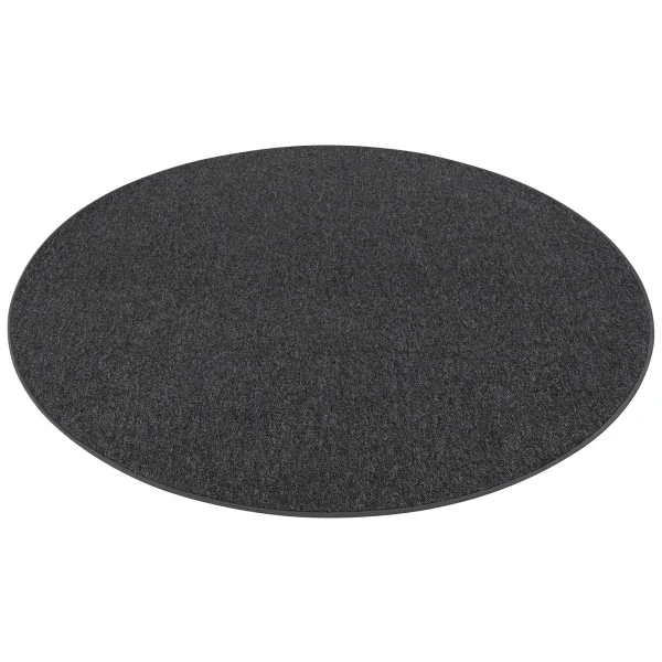 Snapstyle Feinschlingen Velour Teppich Strong Rund In Schwarz Grau 3
