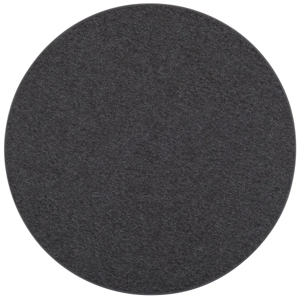 Snapstyle Feinschlingen Velour Teppich Strong Rund In Schwarz Grau 1