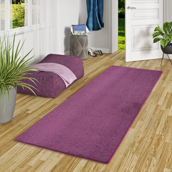 Snapstyle Hochflor Velours Läufer Teppich Luna In Lila 6