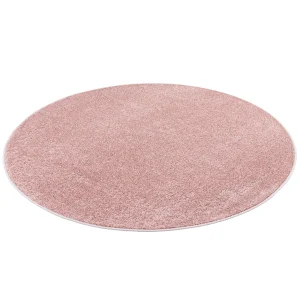 Snapstyle Hochflor Velours Teppich Luna Rund In Rosa 9