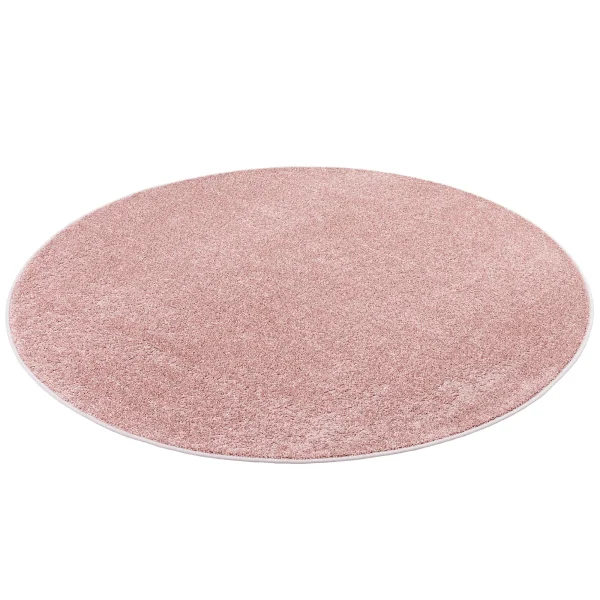 Snapstyle Hochflor Velours Teppich Luna Rund In Rosa 3