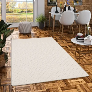Snapstyle In & Outdoor Teppich Flachgewebe Oslo Karo Modern In Hellgrau 18