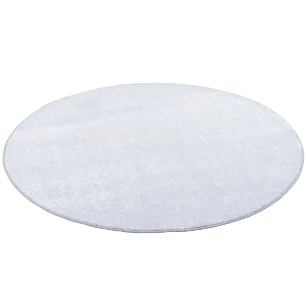 Snapstyle Luxus Soft Velours Teppich Shine Rund In Silbergrau 3