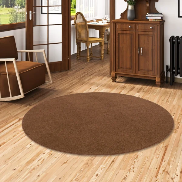 Snapstyle Trend Velours Teppich Joy Rund In Zwart 6