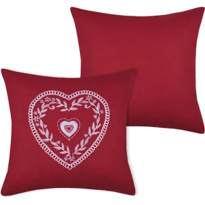 STOF France Kissen “Chevenoz” In Rot – (L)45 X (B)45 Cm 9