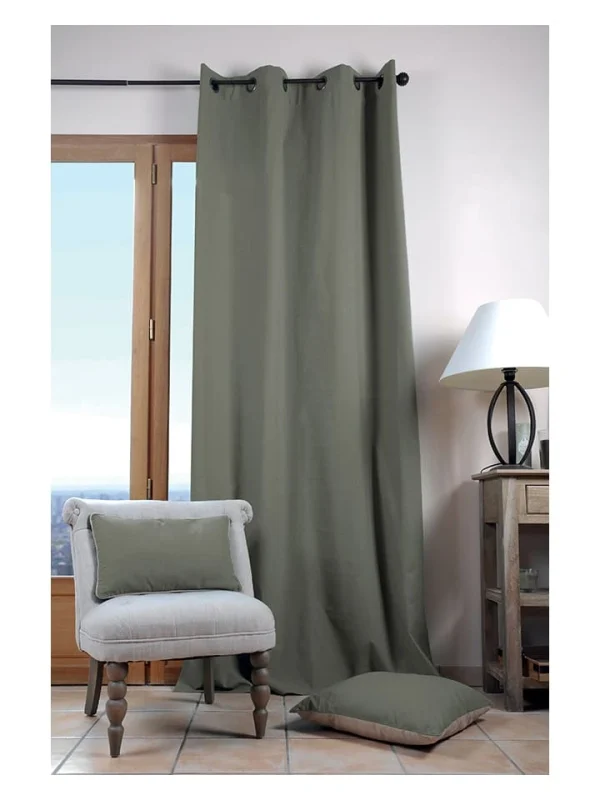 STOF France Kissen “Duo” In Khaki/ Creme – (L)50 X (B)50 Cm 5