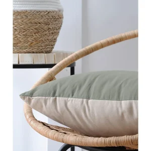 STOF France Kissen “Duo” In Khaki/ Creme – (L)50 X (B)50 Cm 15