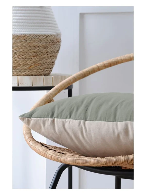 STOF France Kissen “Duo” In Khaki/ Creme – (L)50 X (B)50 Cm 6