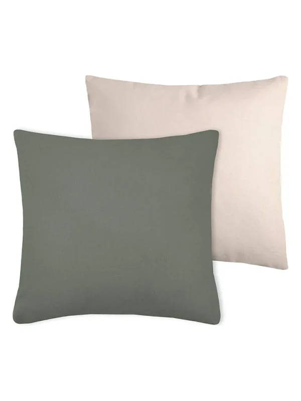STOF France Kissen “Duo” In Khaki/ Creme – (L)50 X (B)50 Cm 1
