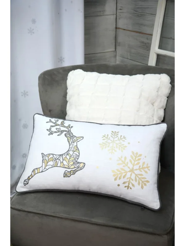 STOF France Kissen “Lumineux” In Weiß/ Grau – (L)50 X (B)30 Cm 3