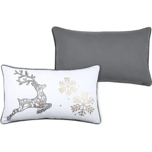 STOF France Kissen “Lumineux” In Weiß/ Grau – (L)50 X (B)30 Cm 13