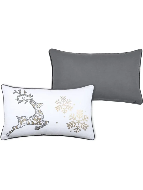 STOF France Kissen “Lumineux” In Weiß/ Grau – (L)50 X (B)30 Cm 5