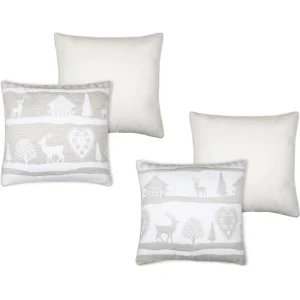 STOF France Kissen “Valbonnais” In Beige/ Weiß – (L)40 X (B)40 Cm 14