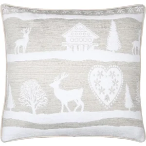 STOF France Kissen “Valbonnais” In Beige/ Weiß – (L)40 X (B)40 Cm 16