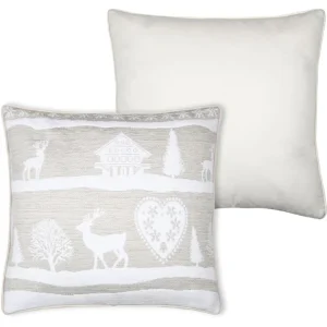 STOF France Kissen “Valbonnais” In Beige/ Weiß – (L)40 X (B)40 Cm 20