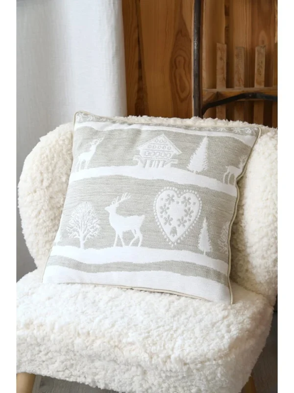 STOF France Kissen “Valbonnais” In Beige/ Weiß – (L)40 X (B)40 Cm 9