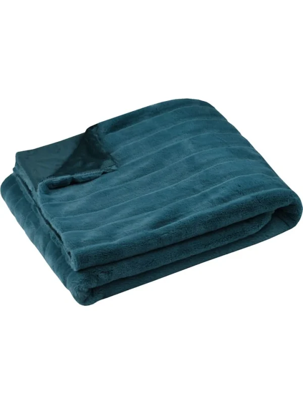 STOF France Plaid “Fluffy” In Blau – (L)160 X (B)130 Cm 3