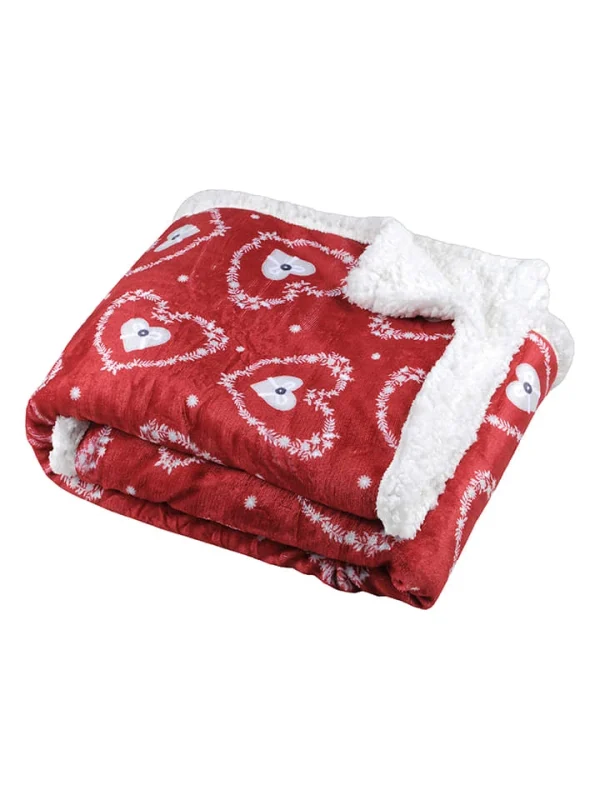 STOF France Plaid “Pauline” In Rot – (L)160 X (B)130 Cm 1