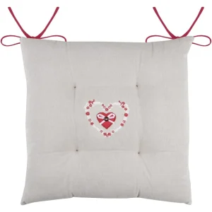 STOF France Sitzkissen “Pauline” In Rot/ Grau – (L)40 X (B)40 Cm 9