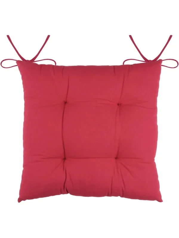 STOF France Sitzkissen “Pauline” In Rot/ Grau – (L)40 X (B)40 Cm 1