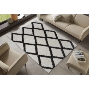 Teppich Boss Hochflor Teppich Lonero Creme/schwarz 12