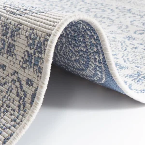 Teppich Boss In- & Outdoor Wendeteppich Ornato Blau/creme 8