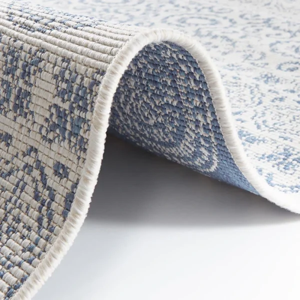 Teppich Boss In- & Outdoor Wendeteppich Ornato Blau/creme 3