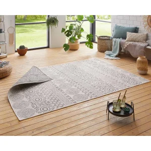 Teppich Boss In- & Outdoor Wendeteppich Ornato Grau/creme 8