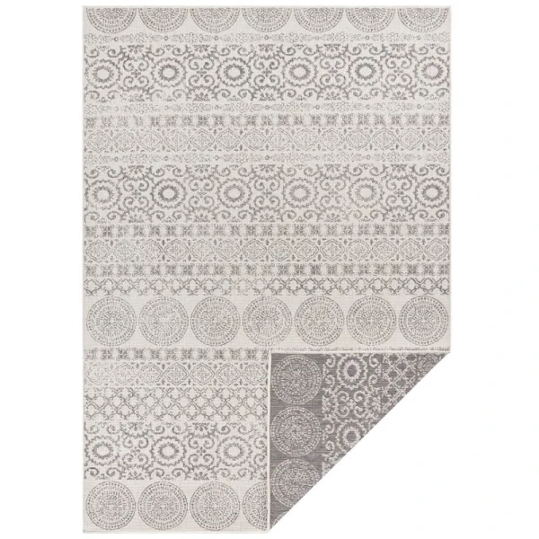 Teppich Boss In- & Outdoor Wendeteppich Ornato Grau/creme 1