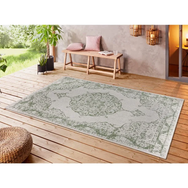 Teppich Boss In- Und Outdoor Teppich Burma Creme/grün 3