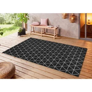 Teppich Boss In- Und Outdoor Teppich Costa Schwarz/creme 9