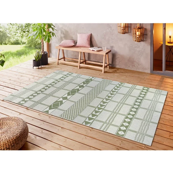 Teppich Boss In- Und Outdoor Teppich Haiti Grün/creme 3