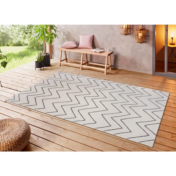 Teppich Boss In- Und Outdoor Teppich Kenia Creme/schwarz 3