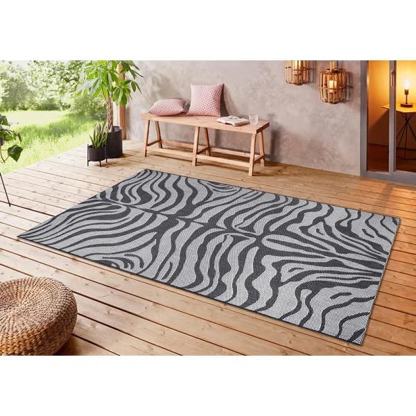 Teppich Boss In- Und Outdoor Teppich Zebra Grau/hellgrau 3