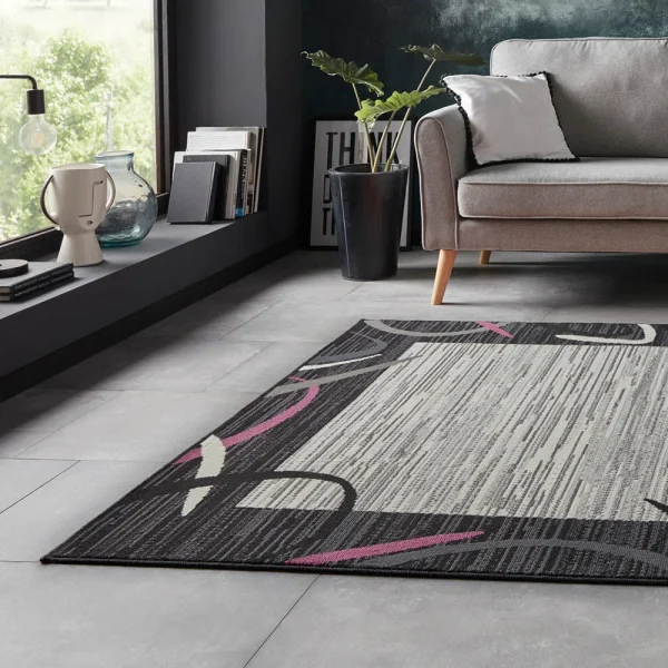 Teppich Boss Kurzflor Teppich Freaky Schwarz/violett 5