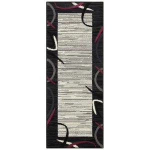 Teppich Boss Kurzflor Teppich Freaky Schwarz/violett 16
