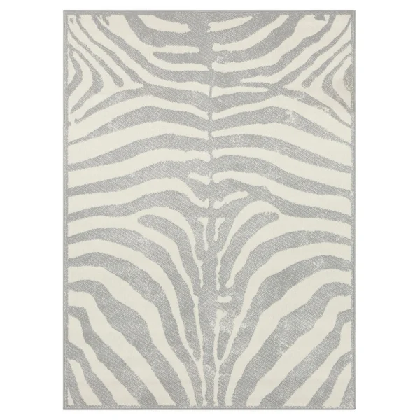 Teppich Boss Kurzflor Teppich Zebra Creme/grau 1