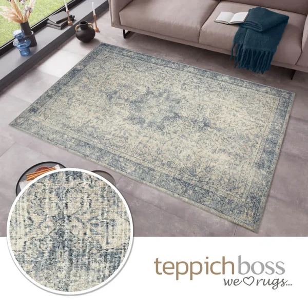 Teppich Boss Orientalischer Design Teppich BARKA Creme/blau 6