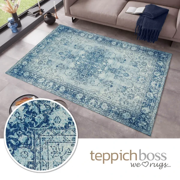 Teppich Boss Orientalischer Design Teppich LAKABI Hellblau 6