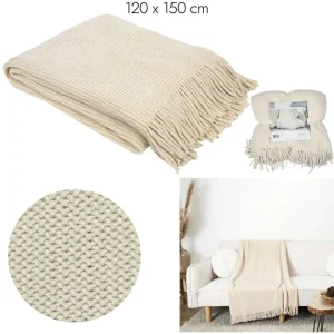 The Home Deco Factory Plaid In Beige – (L)150 X (B)120 Cm 15