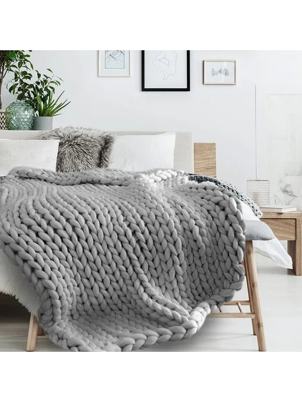 The Home Deco Factory Plaid In Grau – (L)150 X (B)120 Cm 1
