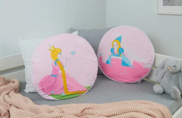 TICAA Kinder Rundkissen-Set “Prinzessin Liora” In Rosa 1